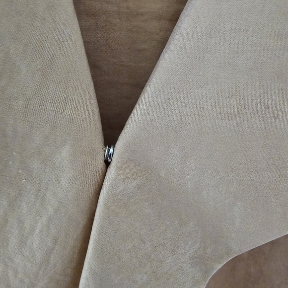 Worthington Tan Cream V Neck Short Sleeve Wrap Shirt Top Blouse Plus 2X - Picture 8 of 11